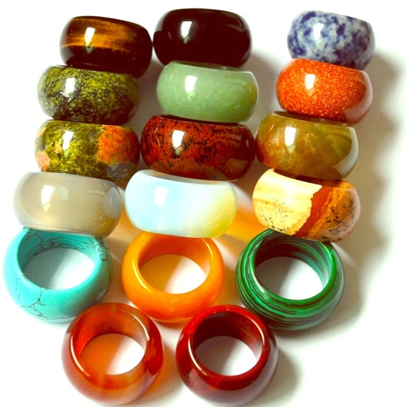 Wide natural stone ring - Picture 1 of 6